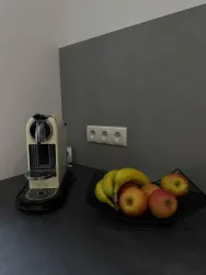 Kaffeemaschine & frisches Obst für unsere Gäste