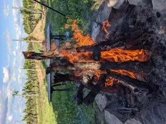 Garten mit Grillstelle