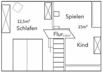 Lavendel Schlaf- und Kinderzimmer obere Etage
