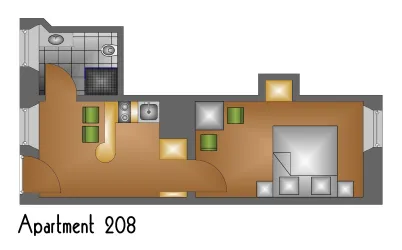 Grundriss Studio App. 2