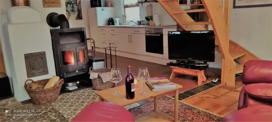 Wohnzimmer + Kamin