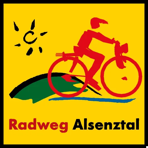 Logo und Markierung Radweg Alsenztal Logo und Markierung Radweg Alsenztal