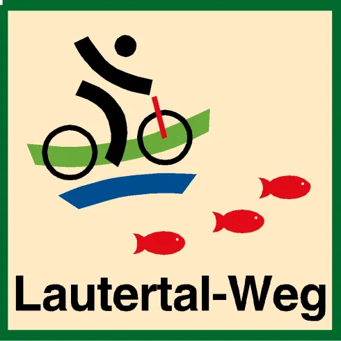 Logo und Markierung Lautertal-Radweg Logo und Markierung Lautertal-Radweg