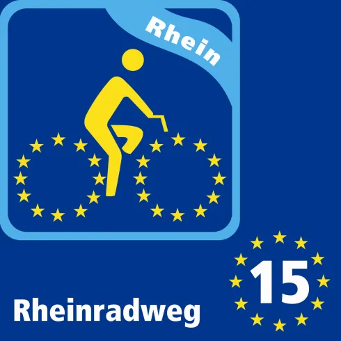 Logo und Markierung Rheinradweg/EuroVelo 15 Logo und Markierung Rheinradweg/EuroVelo 15